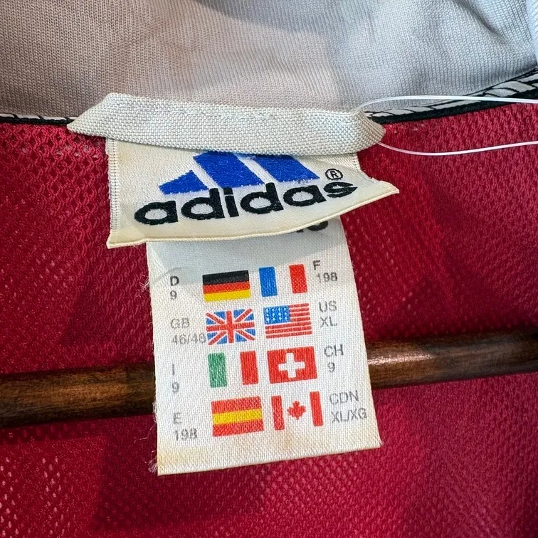 adidas Nylon Anorak Jacket 3-Stripes Half Zip XL