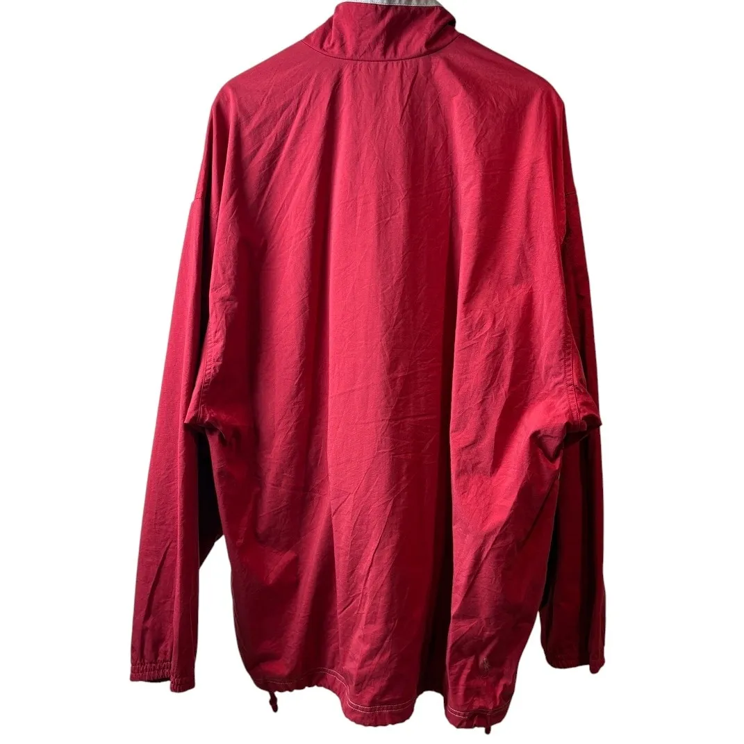 adidas Nylon Anorak Jacket 3-Stripes Half Zip XL