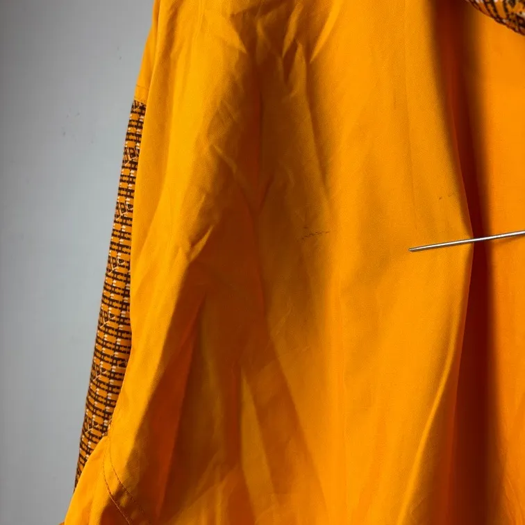 adidas Pattern Sleeve Nylon Jacket Orange×Pattern L