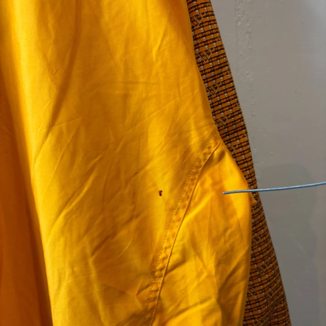 adidas Pattern Sleeve Nylon Jacket Orange×Pattern L