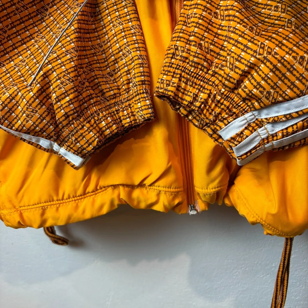 adidas Pattern Sleeve Nylon Jacket Orange×Pattern L