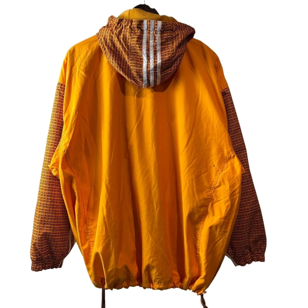 adidas Pattern Sleeve Nylon Jacket Orange×Pattern L