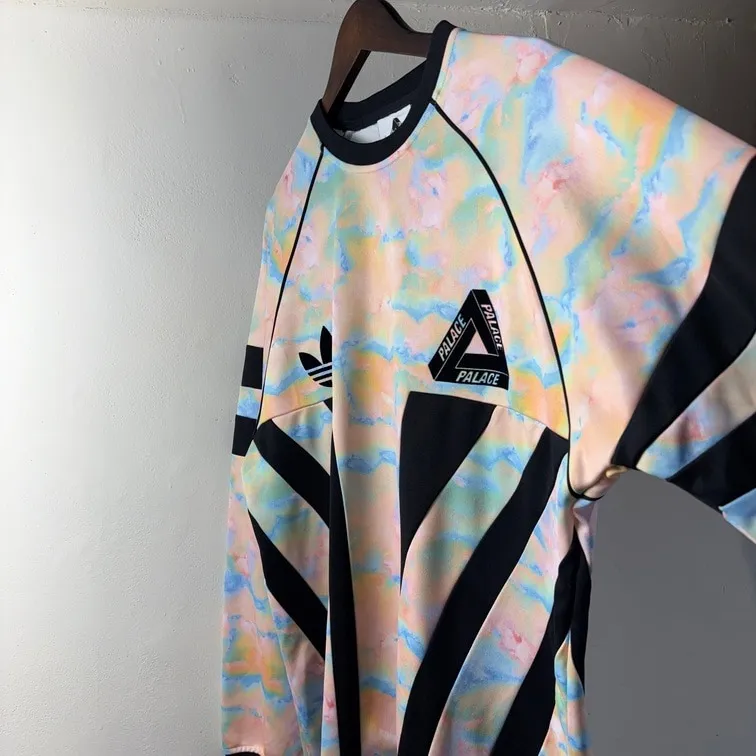 adidas×PALACE Multicolor Sweatshirt Pastel Cloud Pattern M