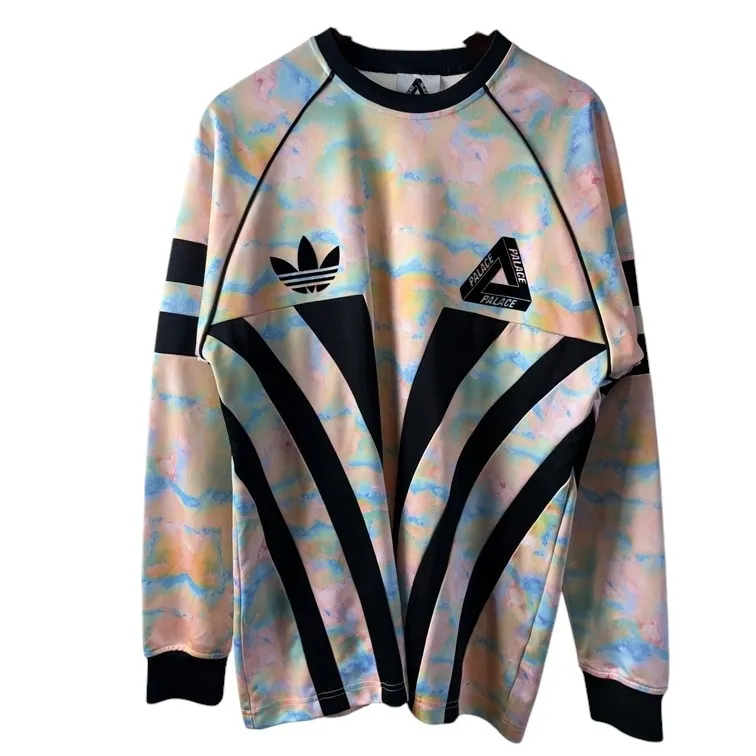 adidas×PALACE Multicolor Sweatshirt Pastel Cloud Pattern M