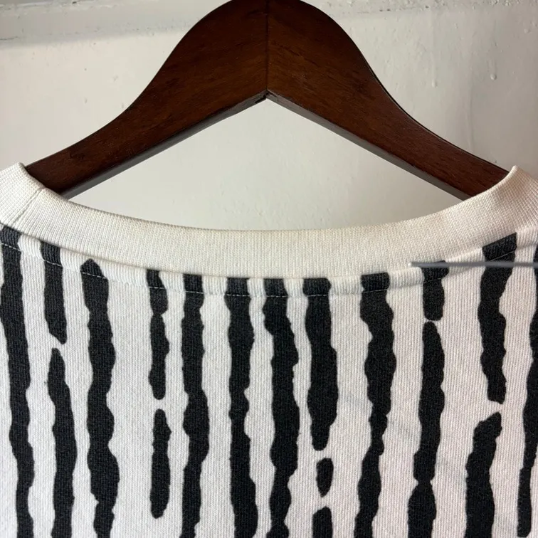 Balenciaga Stripe Pattern Cotton Sweatshirt Made in Portugal S