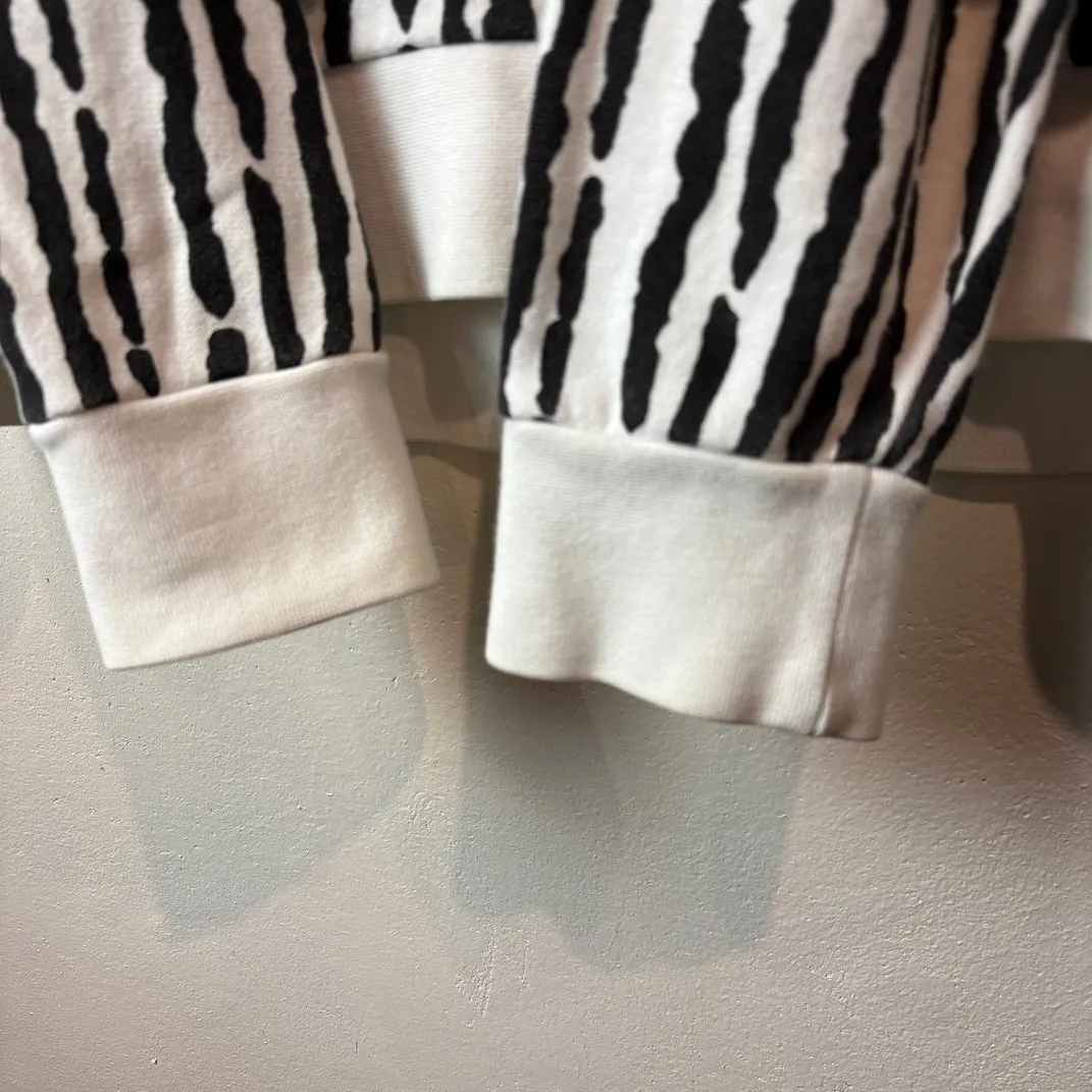 Balenciaga Stripe Pattern Cotton Sweatshirt Made in Portugal S