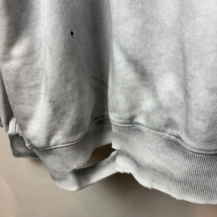 WELLDONE Logo Cut Out Sweatshirt Destroyed Size L