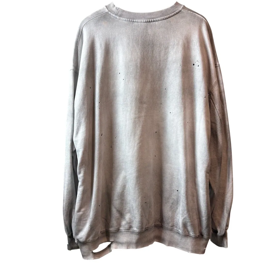 WELLDONE Logo Cut Out Sweatshirt Destroyed Size L