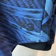 Y-3 All Over Botanical Print Sweatshirt Blue Graphic M