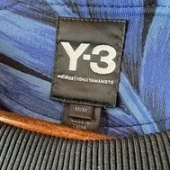 Y-3 All Over Botanical Print Sweatshirt Blue Graphic M