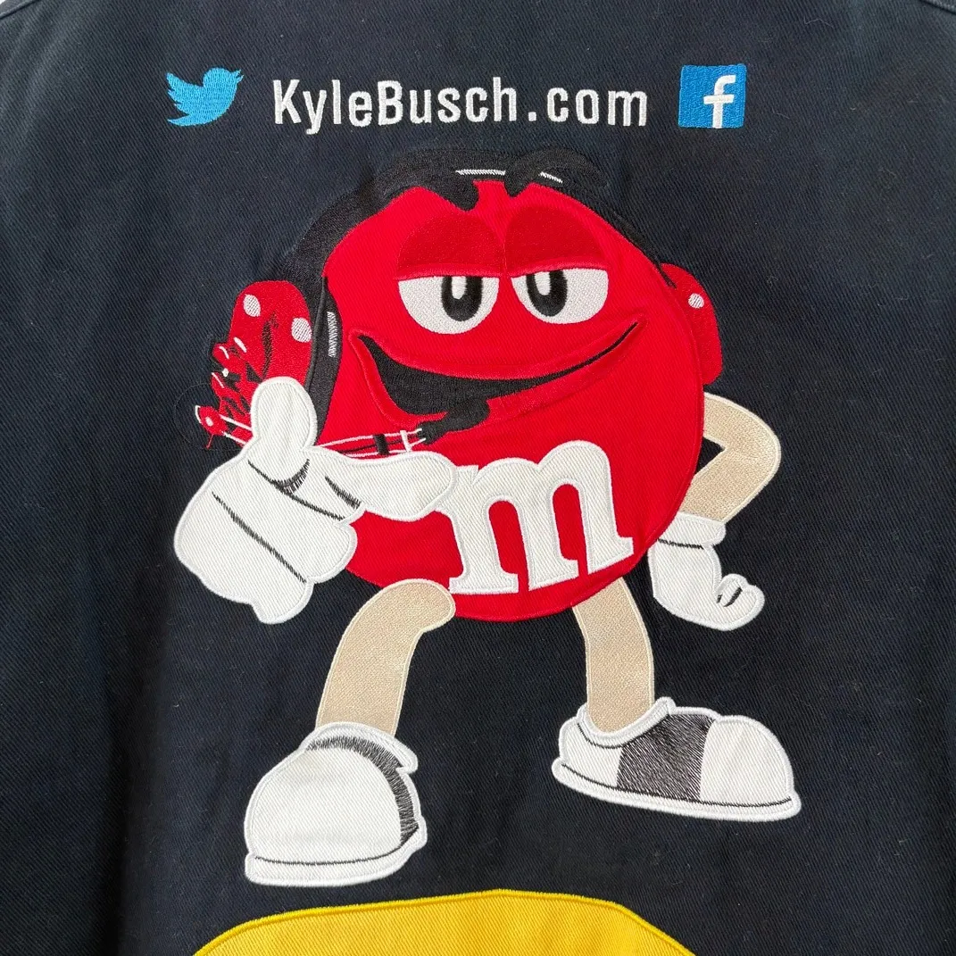NASCAR M&M’s ジェフ・ハミルトン レーシングジャケット JH Design製 ブラック 刺繍 ワッペン