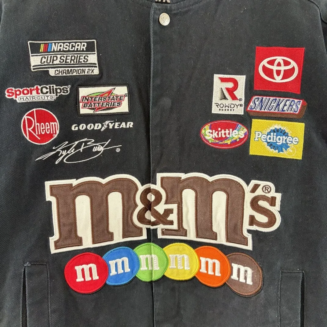 NASCAR M&M’s ジェフ・ハミルトン レーシングジャケット JH Design製 ブラック 刺繍 ワッペン