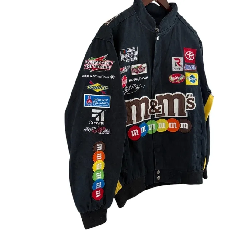 NASCAR M&M’s ジェフ・ハミルトン レーシングジャケット JH Design製 ブラック 刺繍 ワッペン