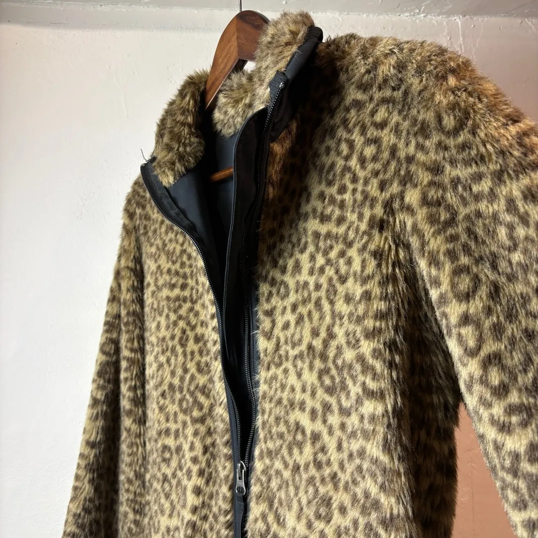 NEEDLES Sportswear Leopard Fleece Zip Jacket S