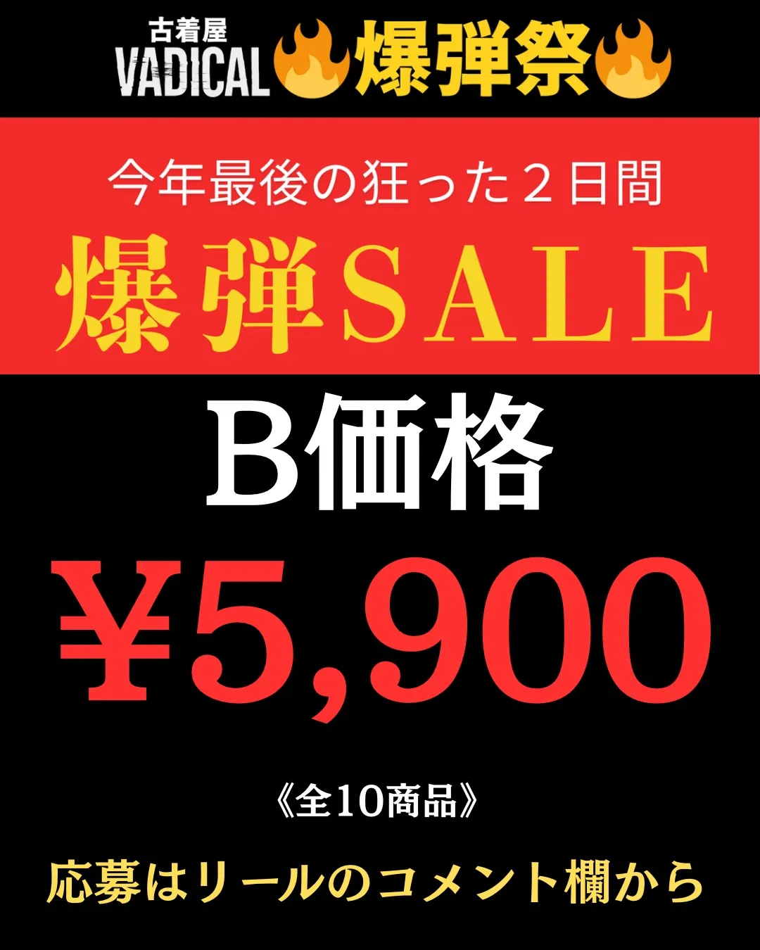 🔥 VADICAL 爆弾SALE《B価格 ¥5,900》全1...
