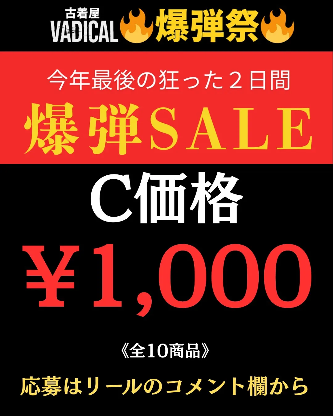 🔥 VADICAL 爆弾SALE《C価格 ¥1,000》全1...