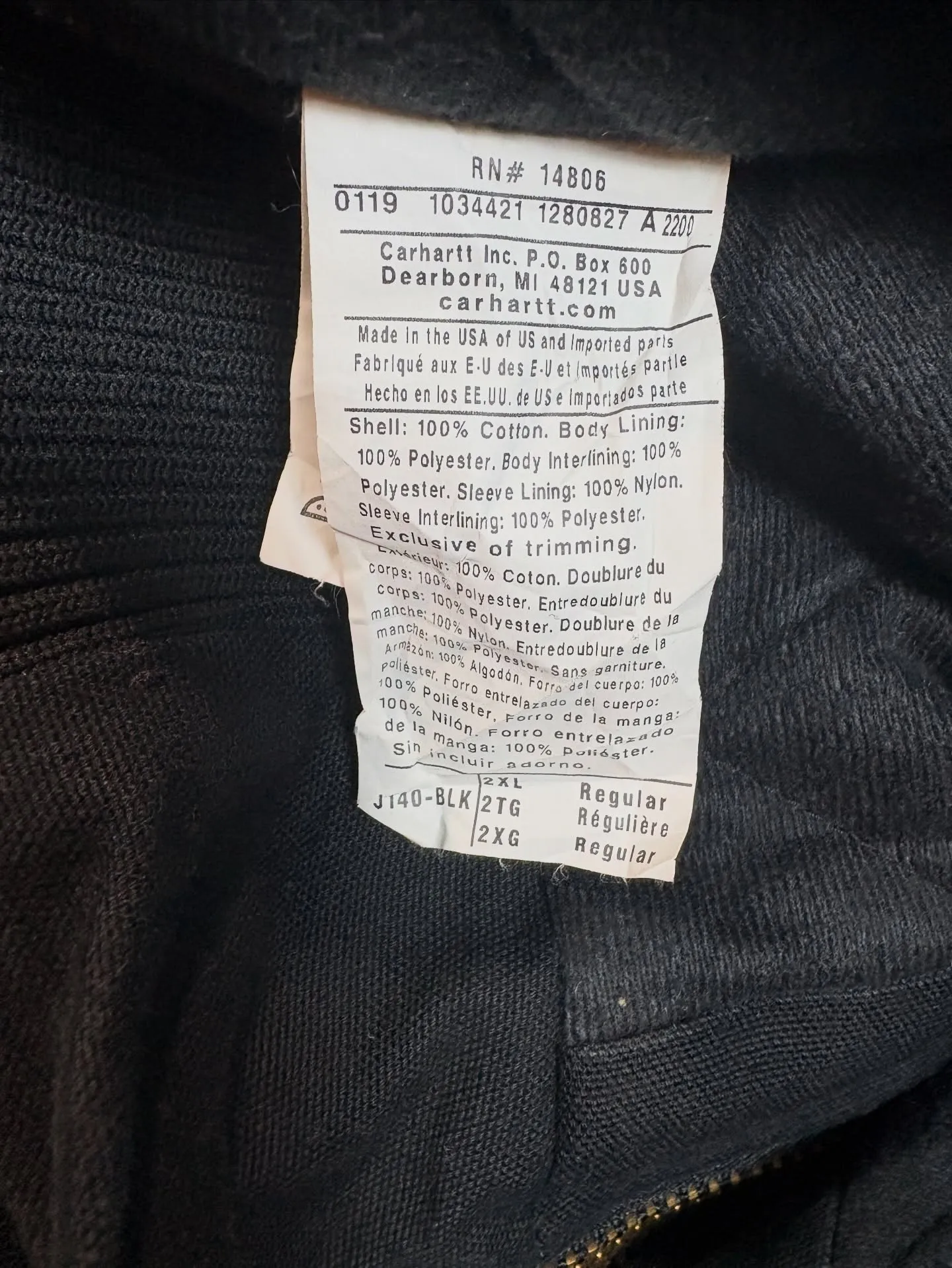 【商品紹介】Carhartt J140 アクティブジャケット...